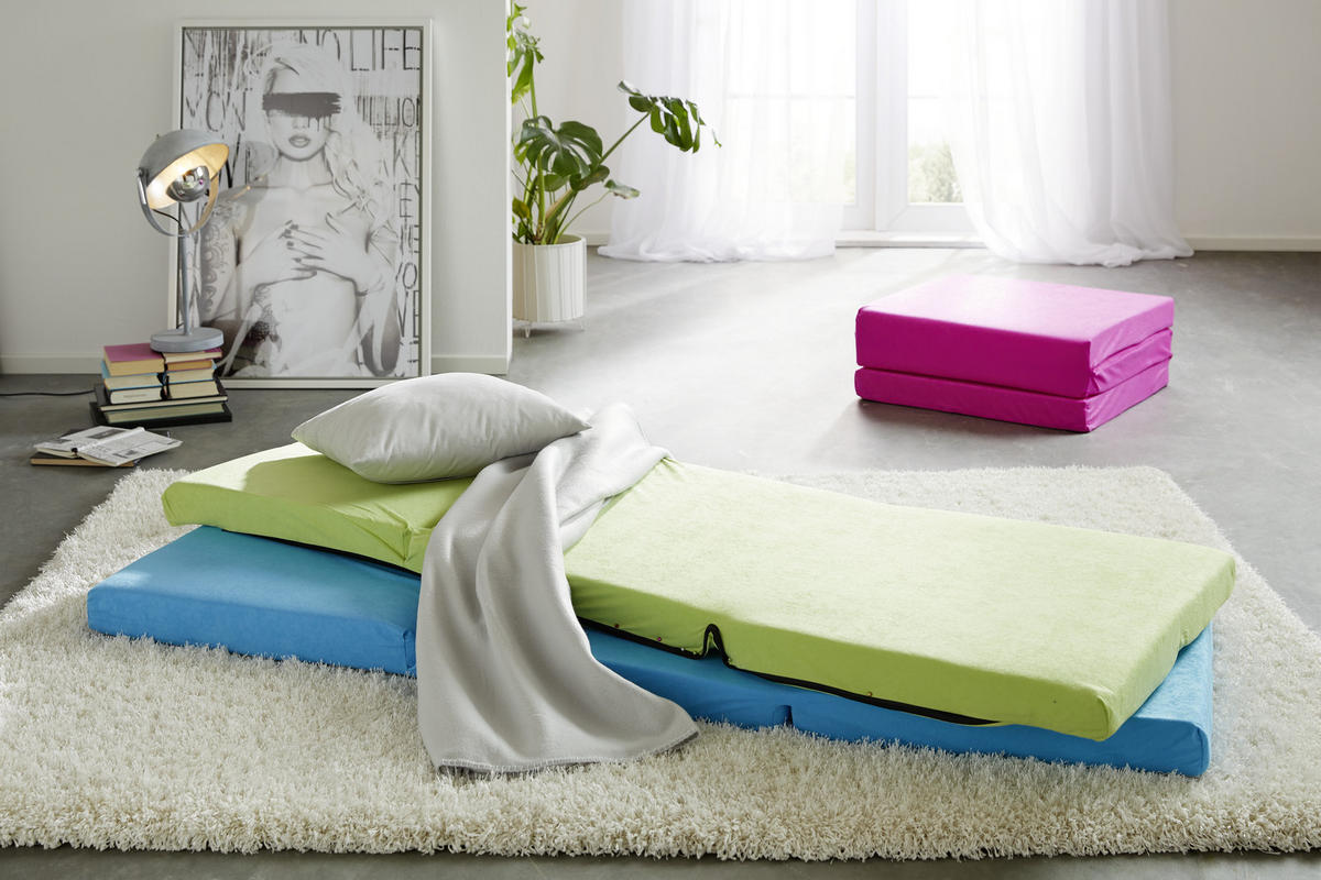 SKLADACÍ MATRAC, 65/186 cm - zelená, Basics, textil (65/186cm) - Carryhome
