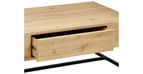 COUCHTISCH in Holz, Holzwerkstoff 110/59,5/40 cm  - Eichefarben/Schwarz, Design, Holz/Holzwerkstoff (110/59,5/40cm) - Novel