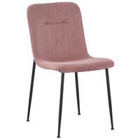 STUHL Cord Rosa  - Schwarz/Rosa, Design, Textil/Metall (43/83/56cm) - Xora