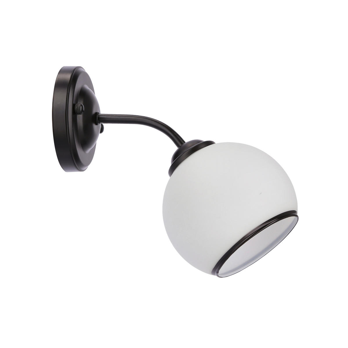 WANDLEUCHTE 24/13/20 cm   - Schwarz/Weiß, KONVENTIONELL, Metall (24/13/20cm)