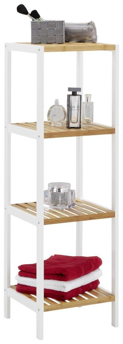 REGAL ZA KUPATILO  prirodna boja, bela , drvo, pločasti materijal  - bela/prirodna boja, Moderno, drvo/pločasti materijal (34/110/33cm) - Xora