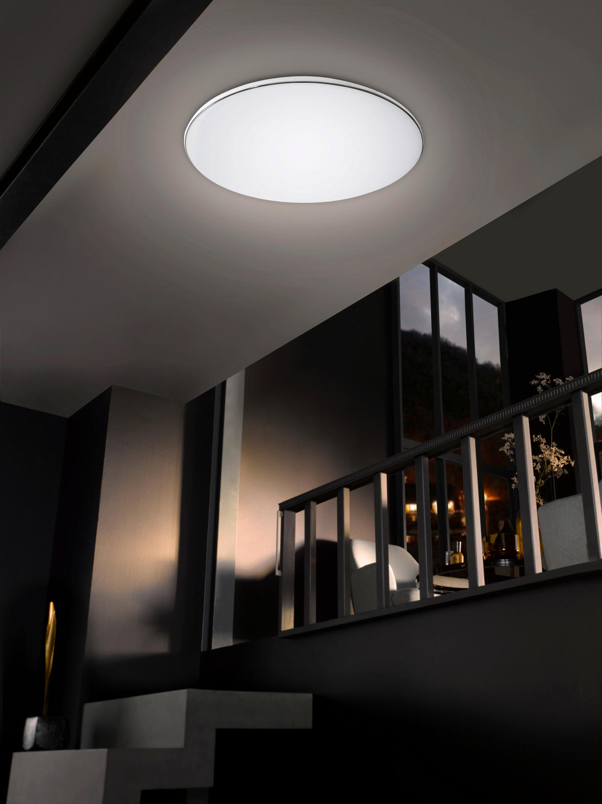LED-DECKENLEUCHTE  53/5 cm    - Weiss, Design, Kunststoff (53/5cm) - Fischer & Honsel