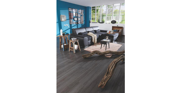 WOHNLANDSCHAFT Lederlook Bettkasten, Nierenkissen, Rücken echt, Schlaffunktion Anthrazit, Schwarz - Chromfarben/Anthrazit, Design, Textil/Metall (277/84/173cm) - Cantus
