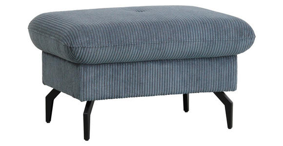 ECKSOFA in Velours, Cord Graphitfarben  - Schwarz/Graphitfarben, Design, Textil/Metall (302/180cm) - Venda