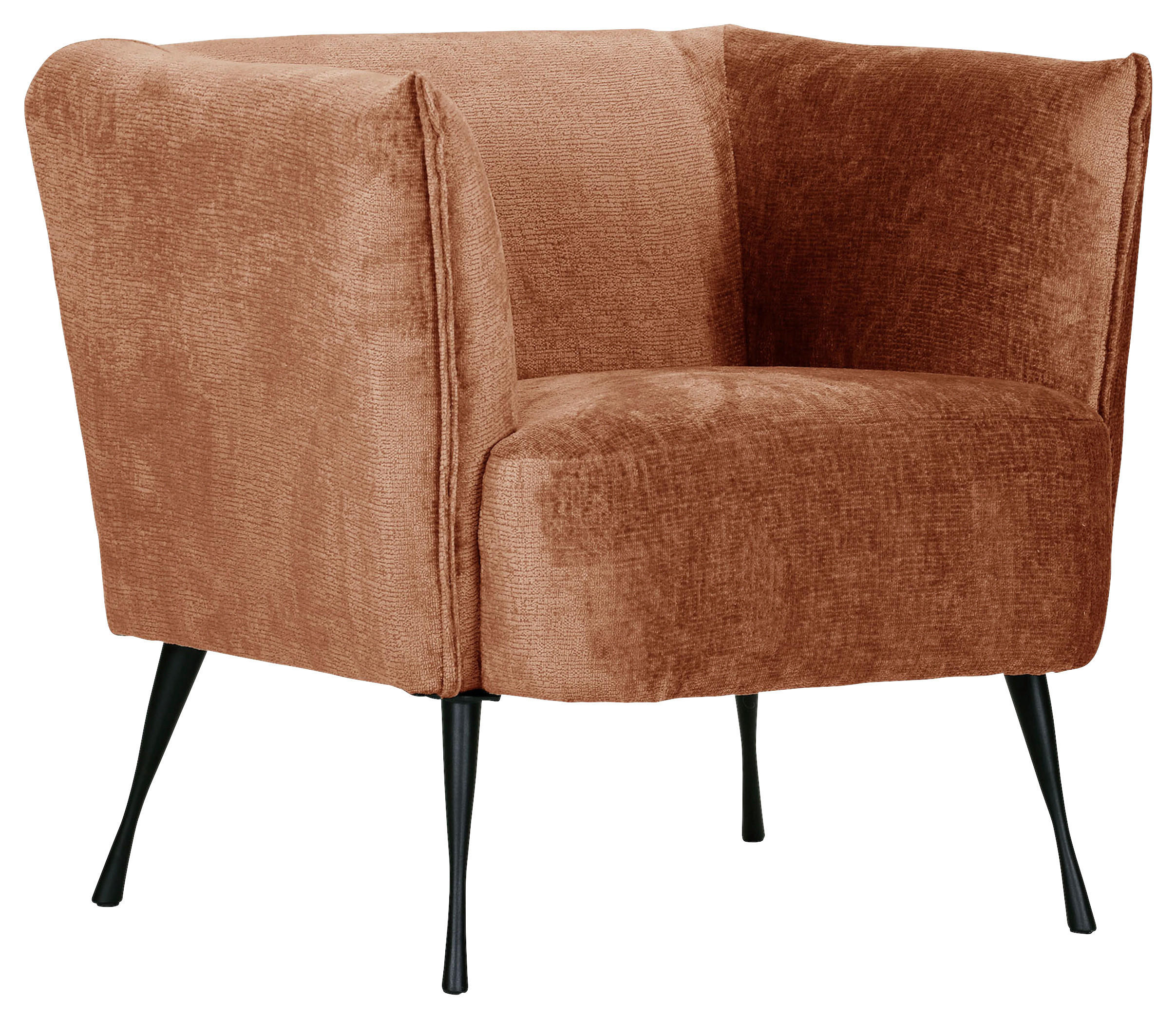 FÅTÖLJ i textil brun  - brun/svart, Design, metall/textil (76/73/76cm) - MID.YOU