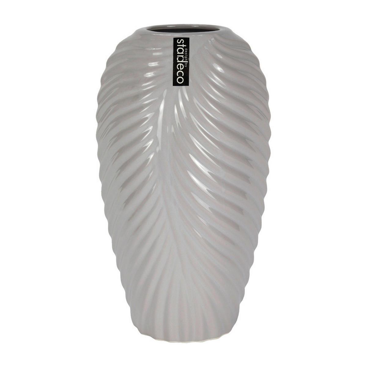 VÁZA, keramika, 25 cm - svetlosivá, Basics, keramika (14/25/12cm)