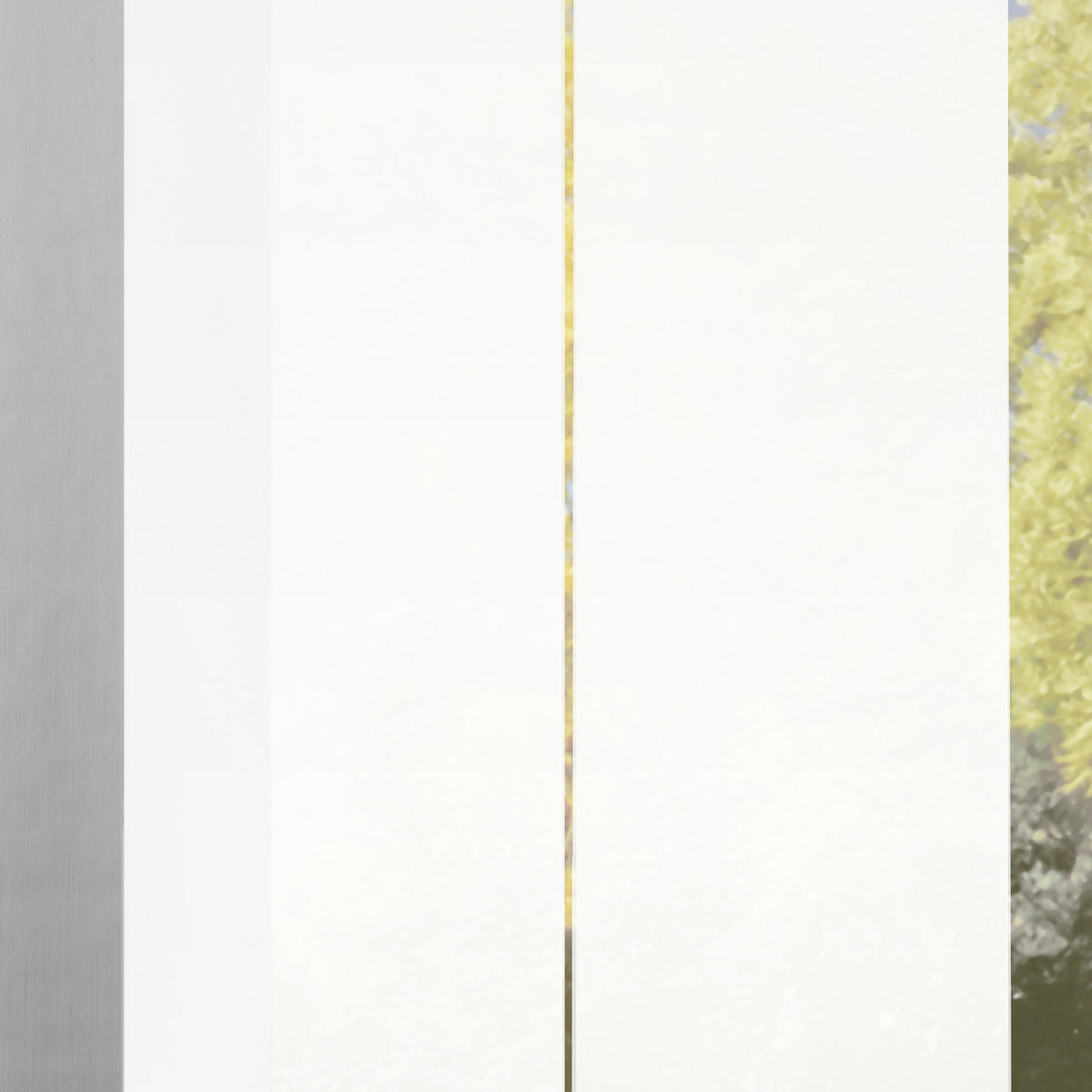 FLÄCHENVORHANG ROM, 4-TLG.  4 Stück  halbtransparent   60/245 cm  - Weiß, MODERN, Textil (60/245cm)