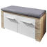 GARDEROBENBANK Eichefarben, Grau, Weiß - Eichefarben/Silberfarben, KONVENTIONELL, Holzwerkstoff/Kunststoff (90/44/36cm) - Xora