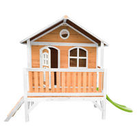 SPIELHAUS 349/233/212 cm SPIELHAUS STEF  - Braun/Weiß, Basics, Holz (349/233/212cm) - Ambia Garden
