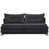 SCHLAFSOFA in Flachgewebe Dunkelgrau  - Dunkelgrau/Schwarz, MODERN, Textil/Metall (208/73/92/102cm) - Novel