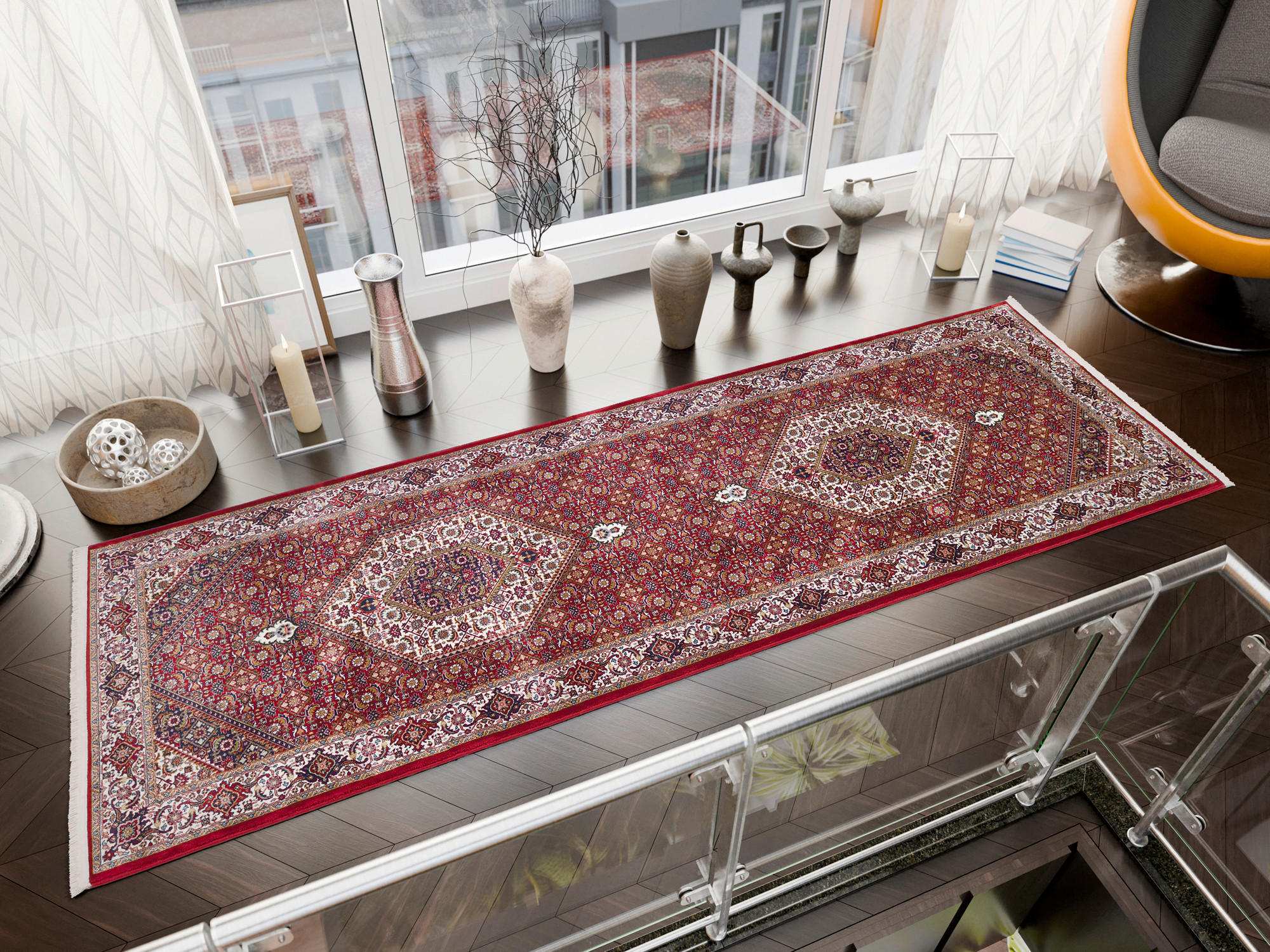 LÄUFER 80/200 cm Mithras Bidjar Rot  - Rot, LIFESTYLE, Textil (80/200cm) - Novel