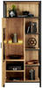 VITRINE in Anthrazit, Eichefarben  - Eichefarben/Anthrazit, Design, Glas/Holzwerkstoff (76/172/40cm) - Carryhome