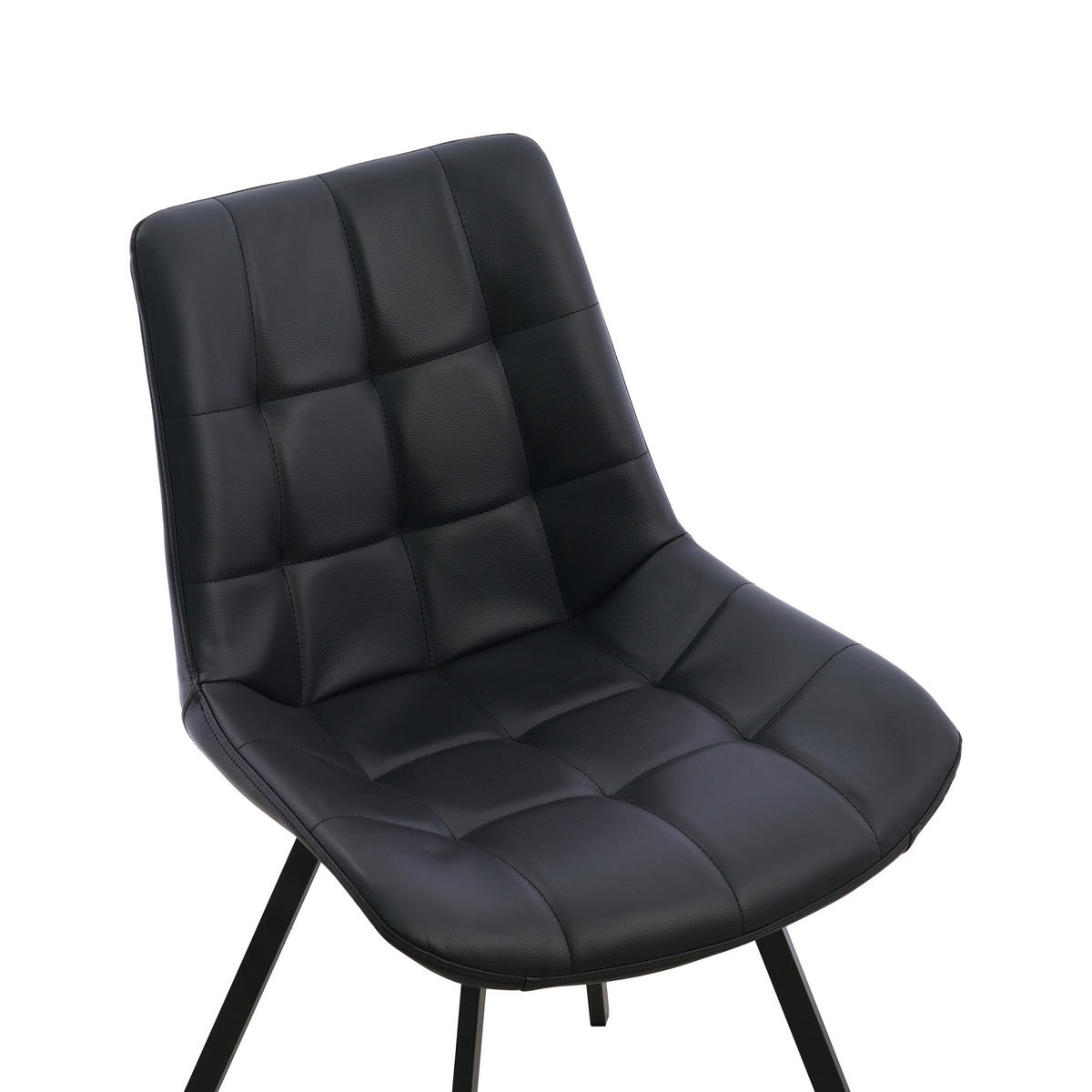 STUHL   Mikrofaser  Schwarz  - Schwarz, MODERN, Textil/Metall (54/86/62cm) - MID.YOU