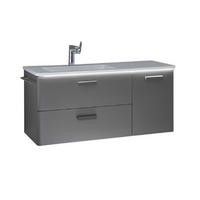 WASCHTISCHKOMBI 107 cm  - Weiß/Grau, MODERN, Naturmaterialien/Holzwerkstoff (107cm) - Sadena
