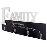 STENSKI OBEŠALNIK - bela, Design, leseni material (50/27/3cm) - Carryhome