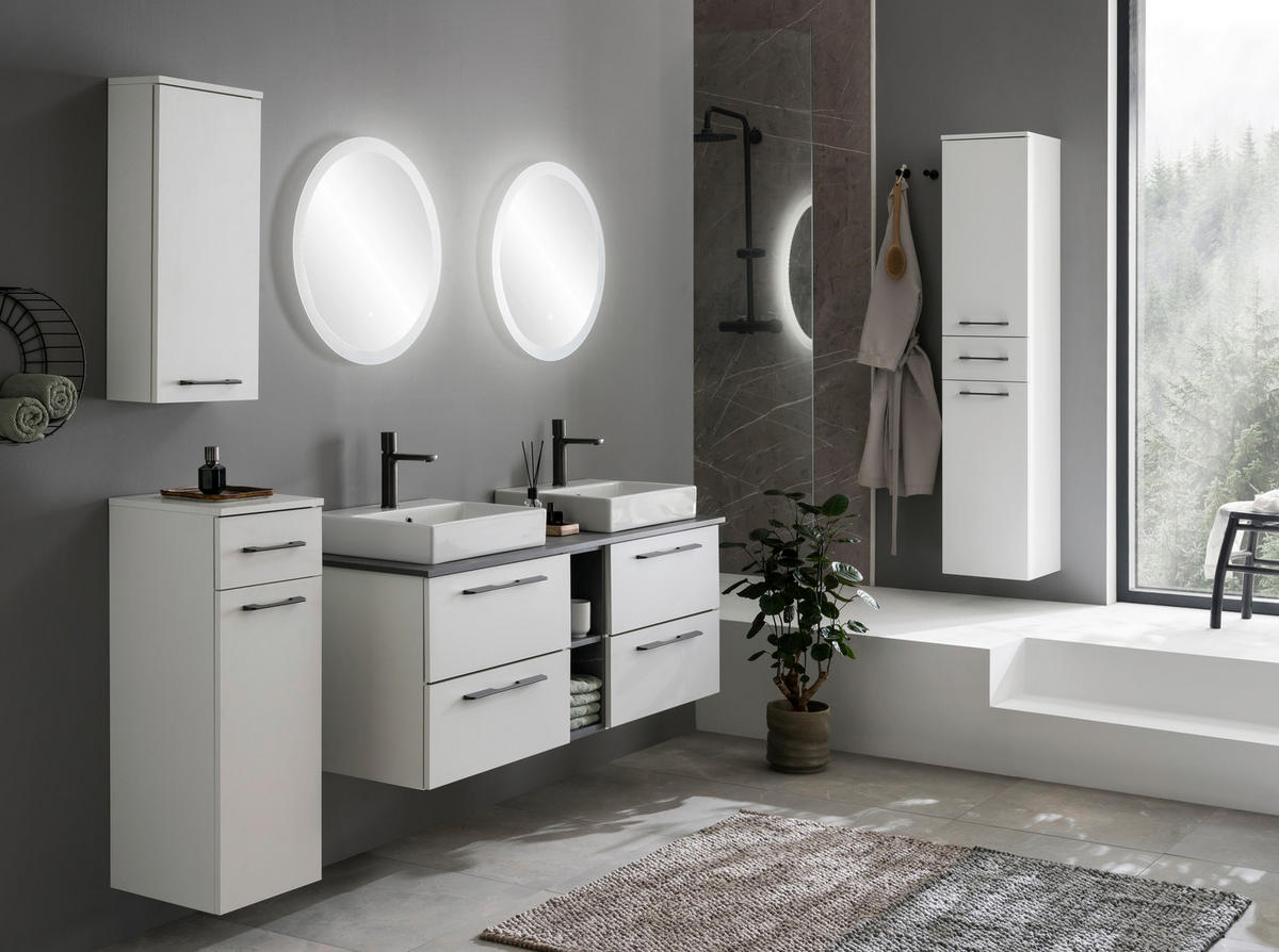 HÄNGESCHRANK 32,7/72,3/16,7 cm  - Anthrazit/Weiß, MODERN, Holzwerkstoff/Metall (32,7/72,3/16,7cm) - Stylife