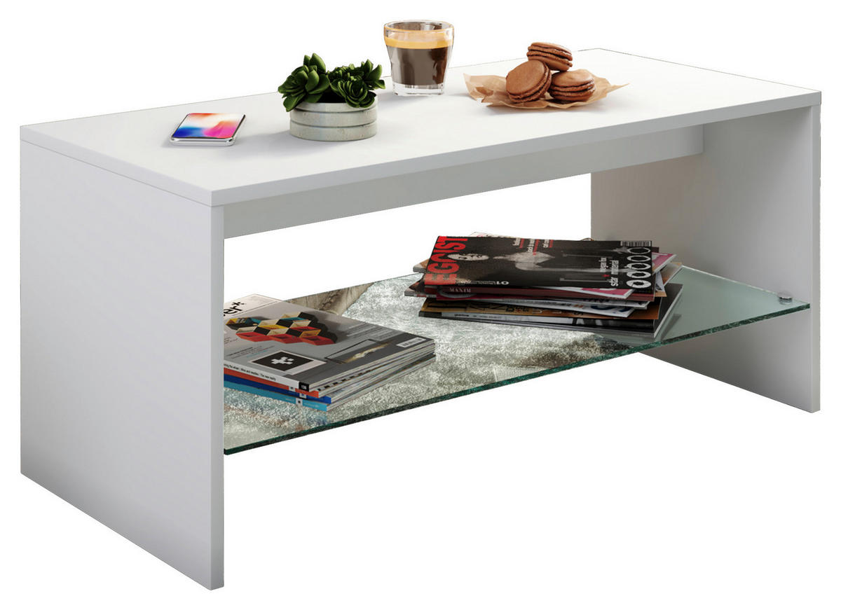COUCHTISCH in Holzwerkstoff 90/40/40 cm  - Weiss, Modern, Holzwerkstoff (90/40/40cm) - MID.YOU