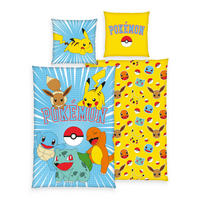 JUGENDBETTWÄSCHE Pokemon Bettwäsche Renforcé 135/200 cm  - Multicolor/Hellblau, Trend, Textil (135/200cm) - Herding