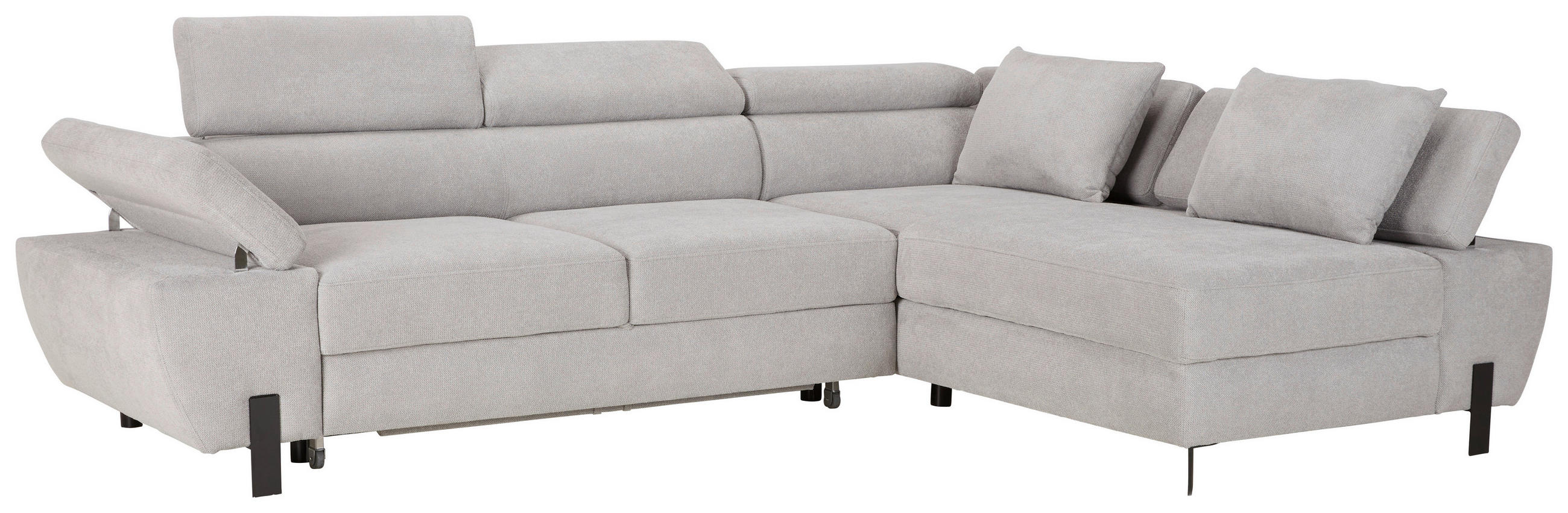 HÖRNSOFFA i vävt tyg grå  - ljusgrå/svart, Modern, metall/trämaterial (277/189cm) - MID.YOU