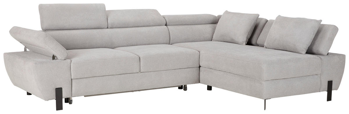 HÖRNSOFFA i vävt tyg grå  - ljusgrå/svart, Modern, metall/trämaterial (277/189cm) - MID.YOU