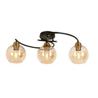 SVJETILJKA STROPNA Barbara  - boje mjeda/crna, Design, staklo/metal (64/32/21cm) - Novel