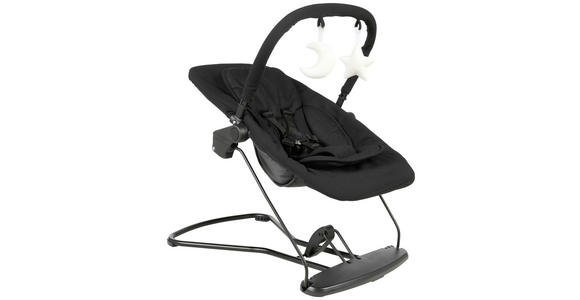 SCHAUKELWIPPE LUNCH  - Schwarz, Basics, Kunststoff/Textil (66/45/48-58cm) - My Baby Lou