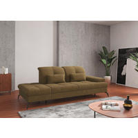 RÉCAMIERE in Flachgewebe Olivgrün  - Schwarz/Olivgrün, Konventionell, Textil/Metall (231/90/122cm) - Sit & More