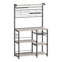 REGAL  90/167/42 cm Schwarz, Greige  - Greige/Schwarz, MODERN, Holzwerkstoff/Metall (90/167/42cm) - MID.YOU