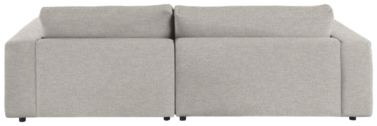 ECKSOFA in Flachgewebe Hellgrau  - Hellgrau/Schwarz, Design, Kunststoff/Textil (270/190cm) - Lomoco