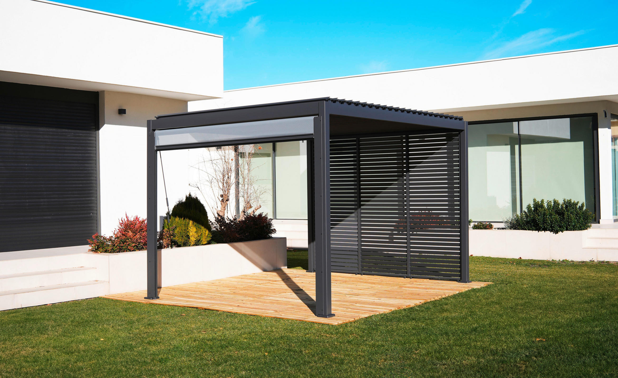 PERGOLA 300/240/400 cm   - Anthrazit, LIFESTYLE, Metall (300/240/400cm) - Gardenson