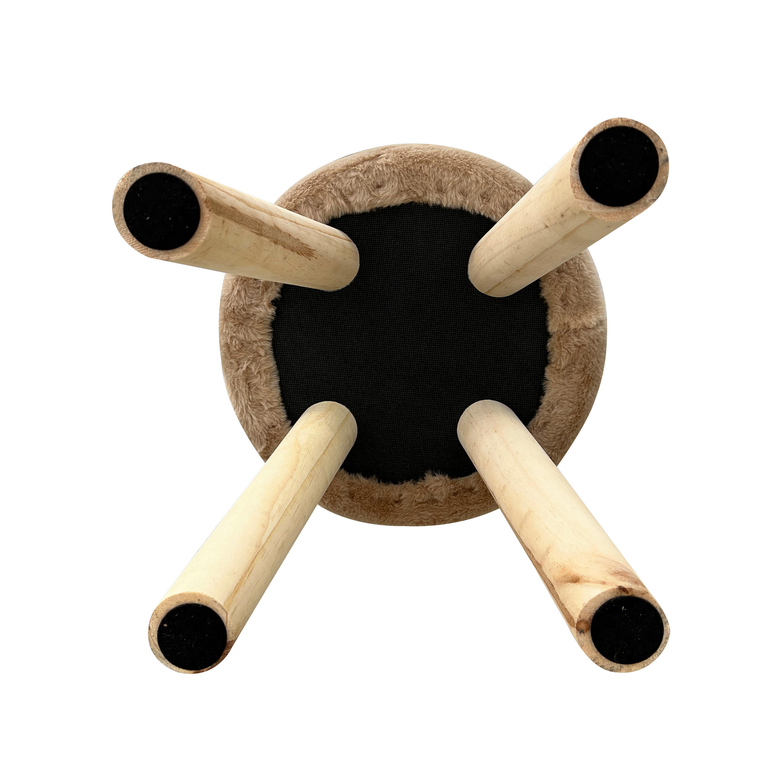 TABURETKA, drevo, textil, kompozitné drevo, 28/38 cm - prírodná farba/béžová, Basics, drevo/kompozitné drevo (28/38cm) - Ambia Home