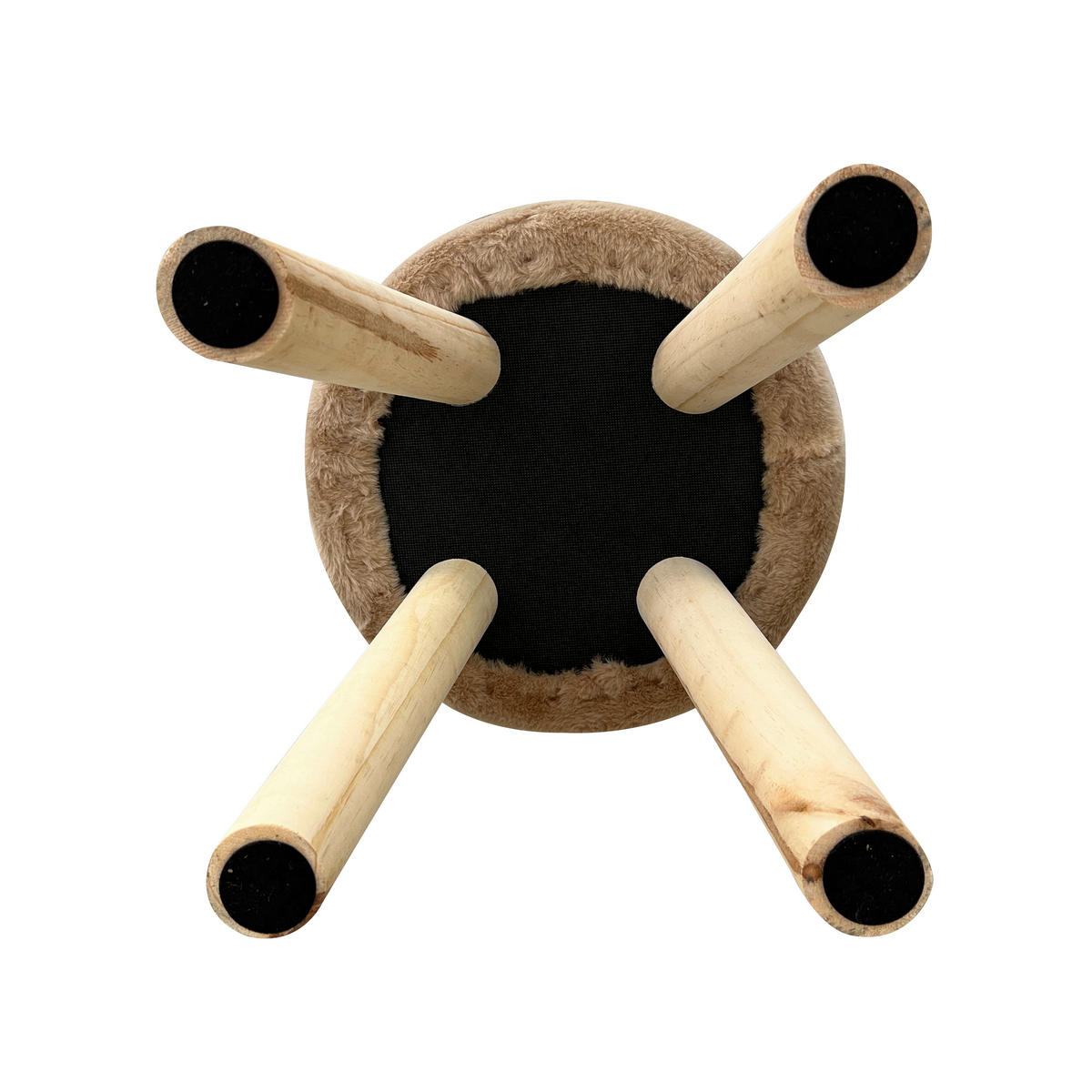 TABURETKA, drevo, textil, kompozitné drevo, 28/38 cm - prírodná farba/béžová, Basics, drevo/kompozitné drevo (28/38cm) - Ambia Home