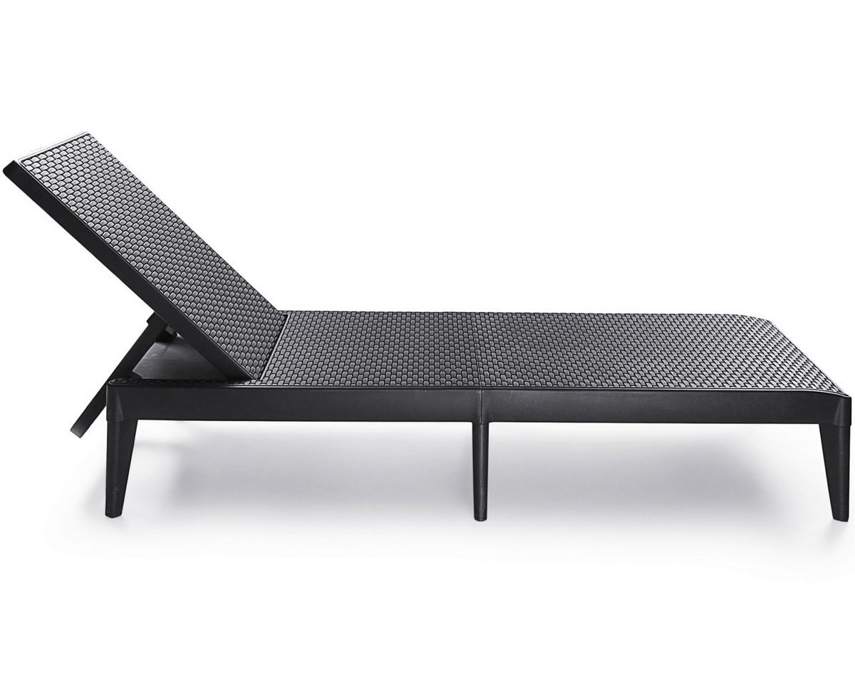 SONNENLIEGE 183/28,5/57 cm  - Anthrazit, Basics, Kunststoff (183/28,5/57cm)