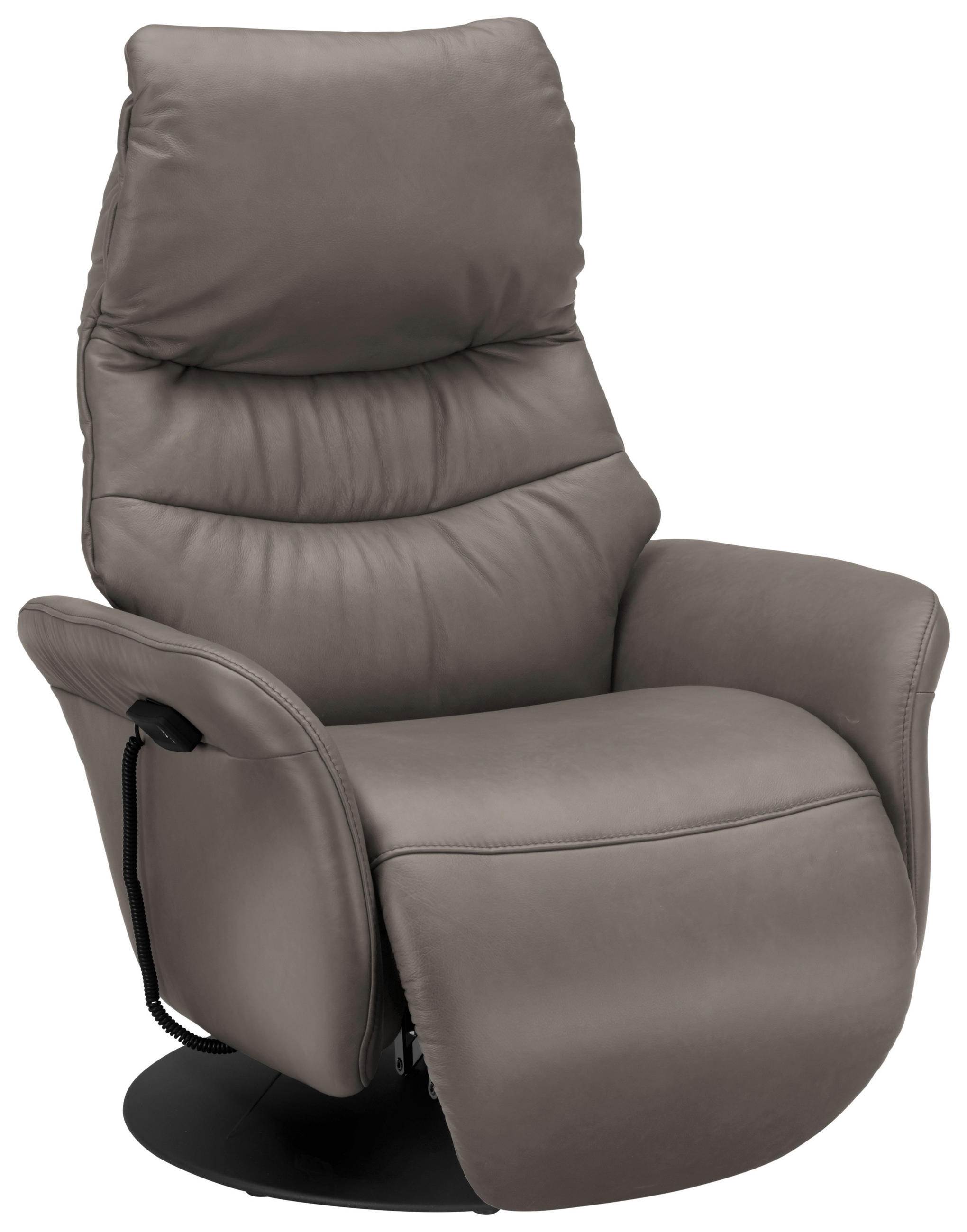 RELAXSESSEL in Leder Graubraun  - Anthrazit/Graubraun, Design, Leder/Metall (78/111/85cm) - Himolla Komfortklass