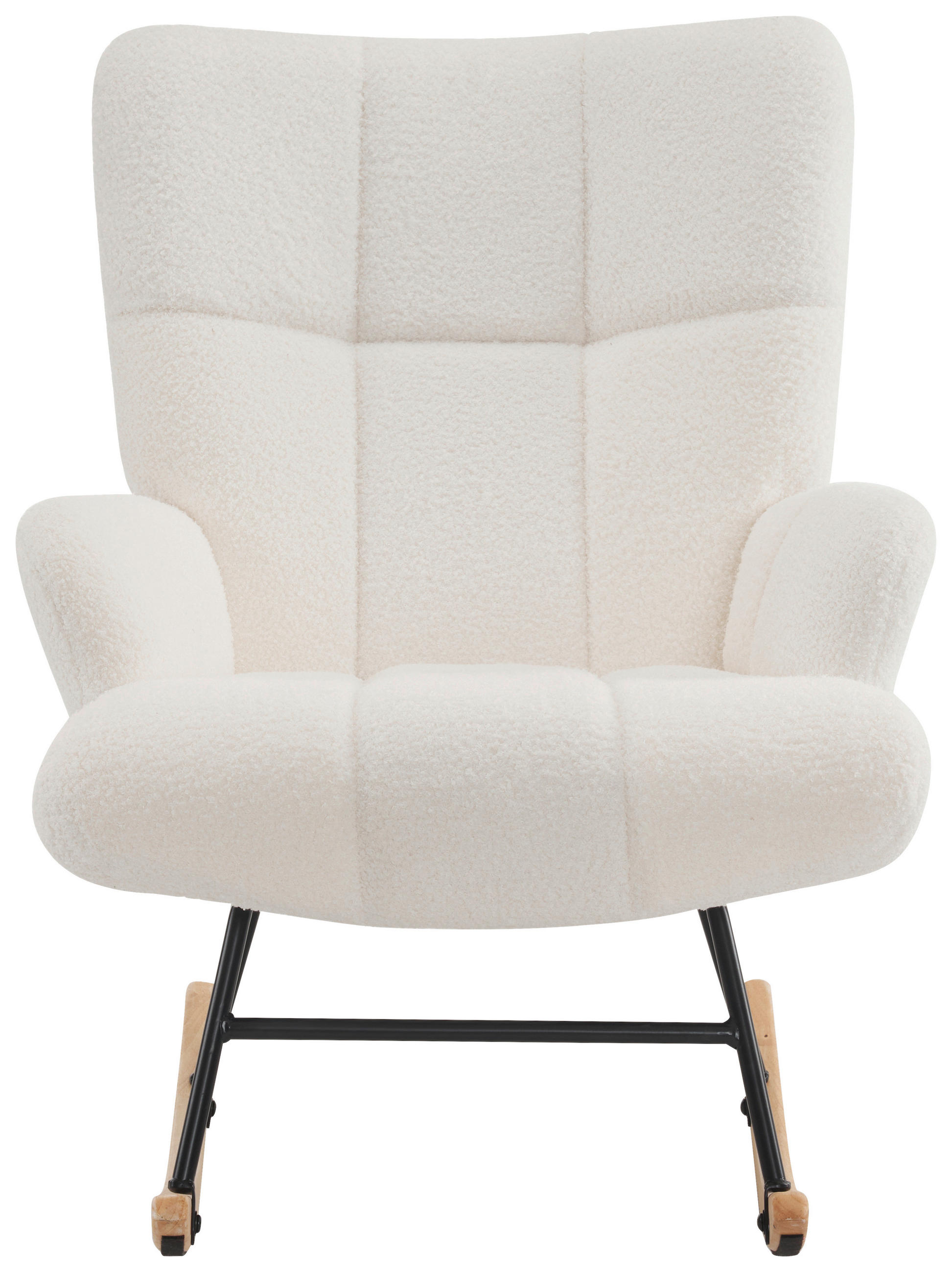 SCHAUKELSTUHL in Bouclé Beige  - Beige, MODERN, Holz/Textil (67/85cm) - P & B