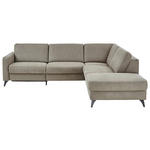 ECKSOFA Dieter Knoll Beigebraun Mikrofaser  - Beigebraun/Schwarz, Design, Textil/Metall (269/238cm) - Dieter Knoll