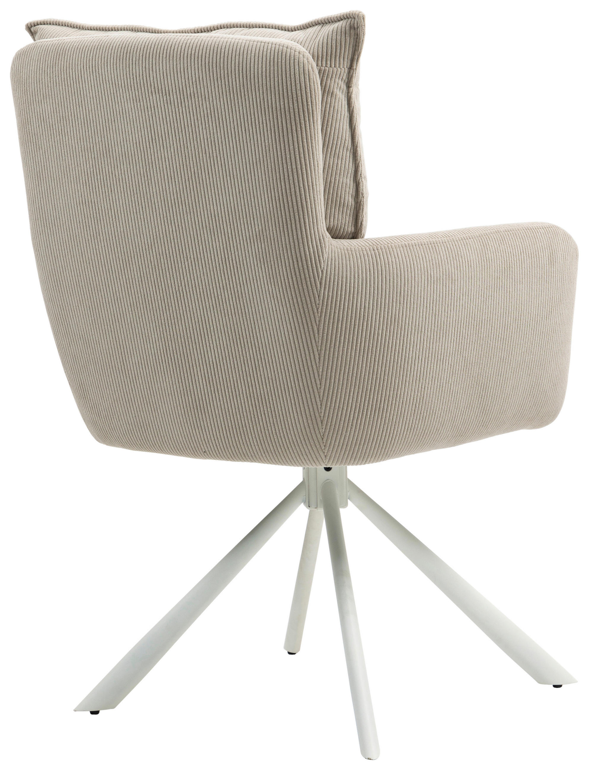 ARMLEHNSTUHL  in Feincord  - Taupe/Creme, Design, Textil/Metall (61/95/67cm) - Novel