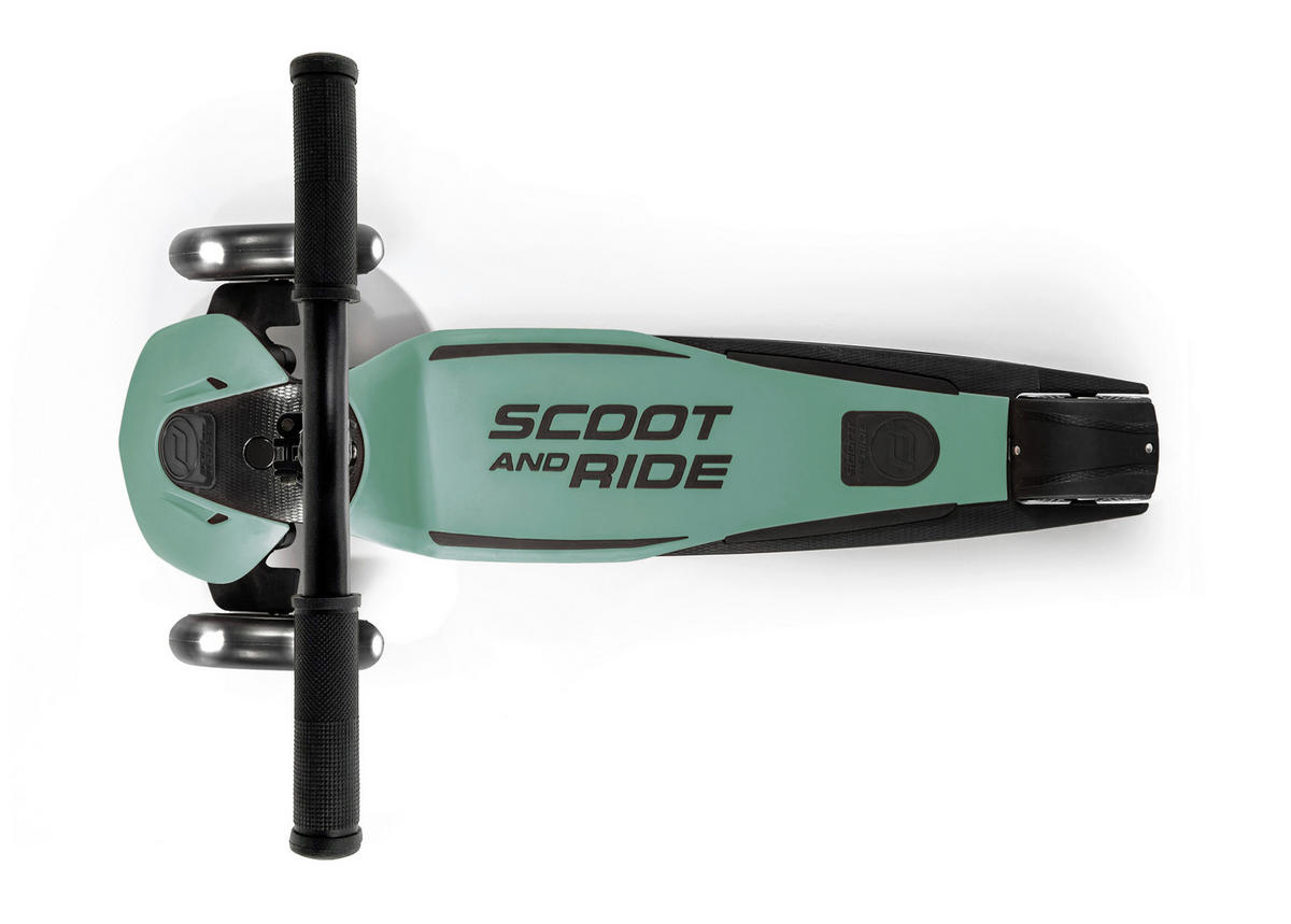 KINDERSCOOTER HIGHWAYKICK 5 LED  - Schwarz/Grün, Trend, Kunststoff/Metall (25/79/60cm) - Scoot and Ride
