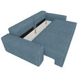 SCHLAFSOFA in Webstoff Petrol  - Petrol/Schwarz, KONVENTIONELL, Kunststoff/Textil (256/83/115cm) - Carryhome