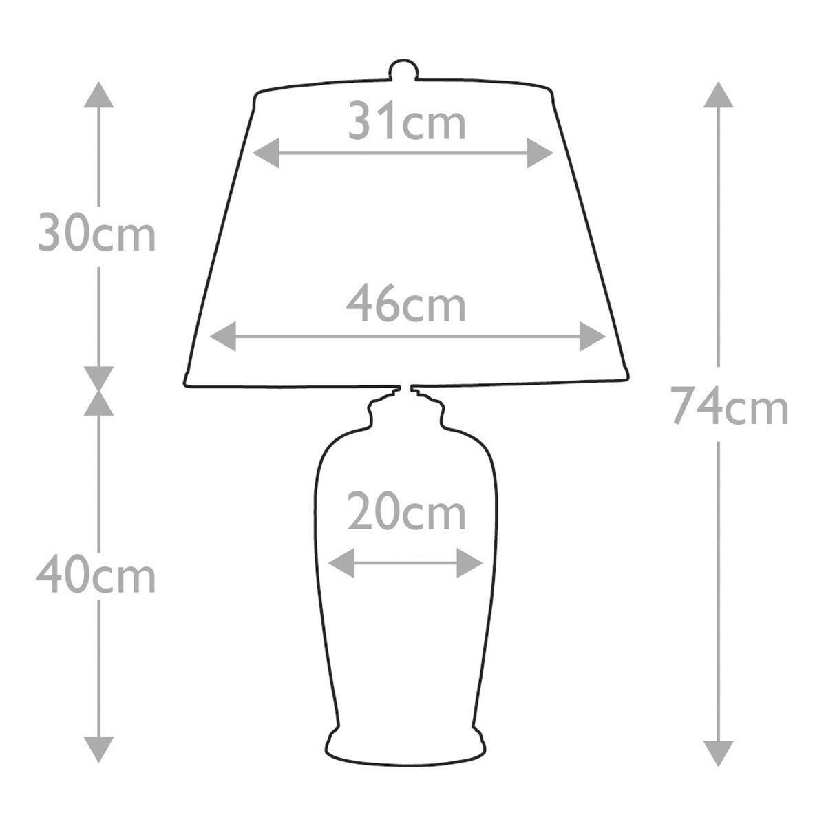 TISCHLEUCHTE Black Birds 74/46 cm  - Goldfarben/Schwarz, KONVENTIONELL, Keramik/Textil (74/46cm) - Elstead Lighting