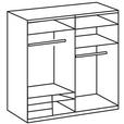 SCHWEBETÜRENSCHRANK  in Sahara  - Schwarz/Sahara, KONVENTIONELL, Glas/Holzwerkstoff (200/236/65cm) - Hom`in