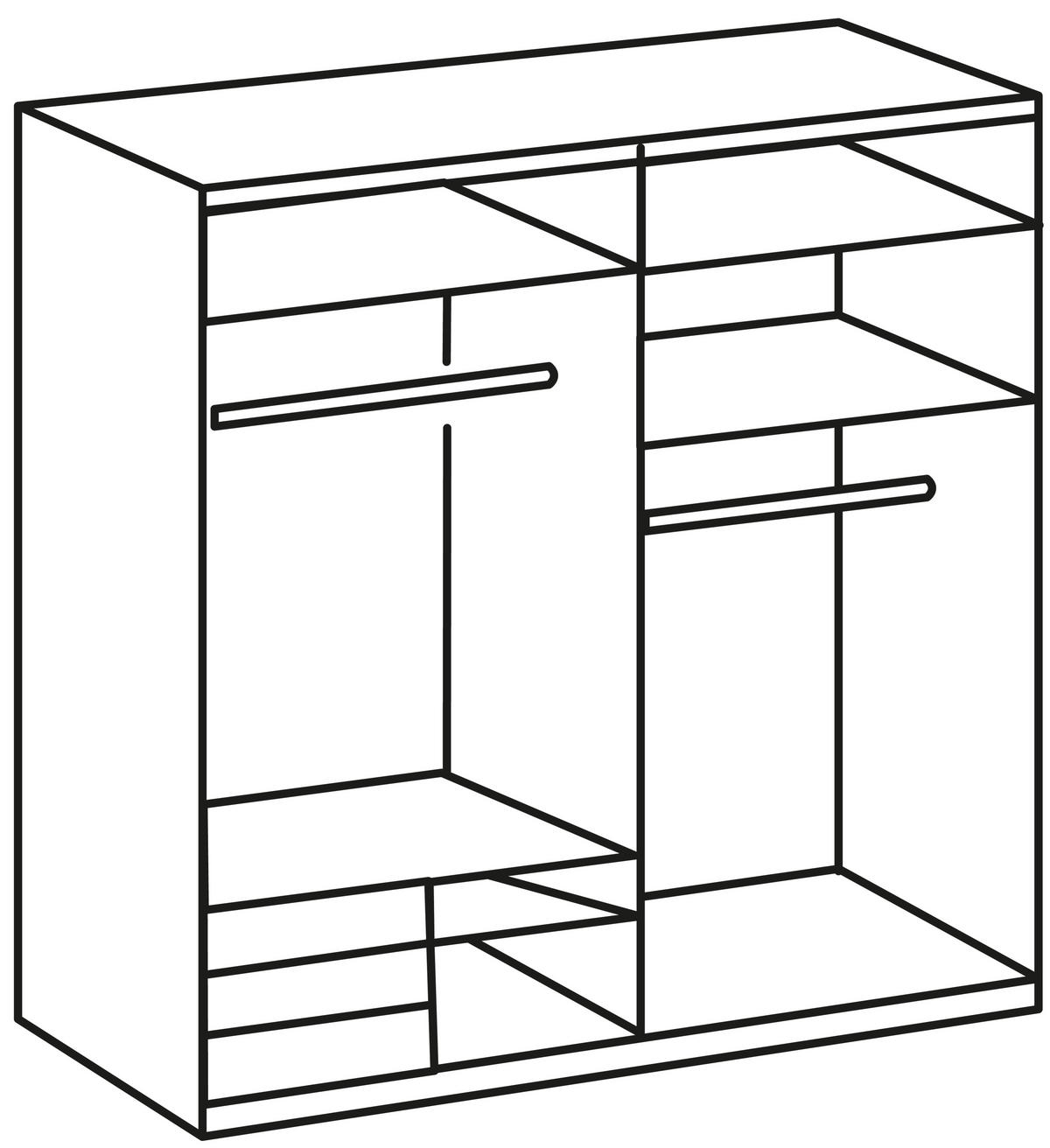 SCHWEBETÜRENSCHRANK in Sahara  - Schwarz/Sahara, Konventionell, Glas/Holzwerkstoff (200/236/65cm) - Hom`in