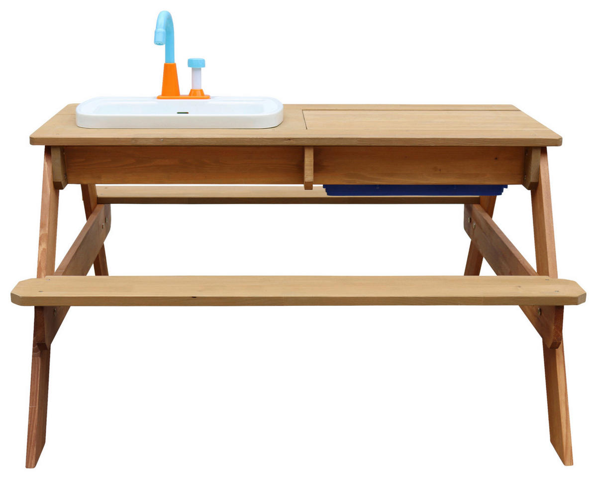 SAND- UND WASSERTISCH  - Braun, KONVENTIONELL, Holz/Kunststoff (97,5/50/95cm) - Ambia Garden