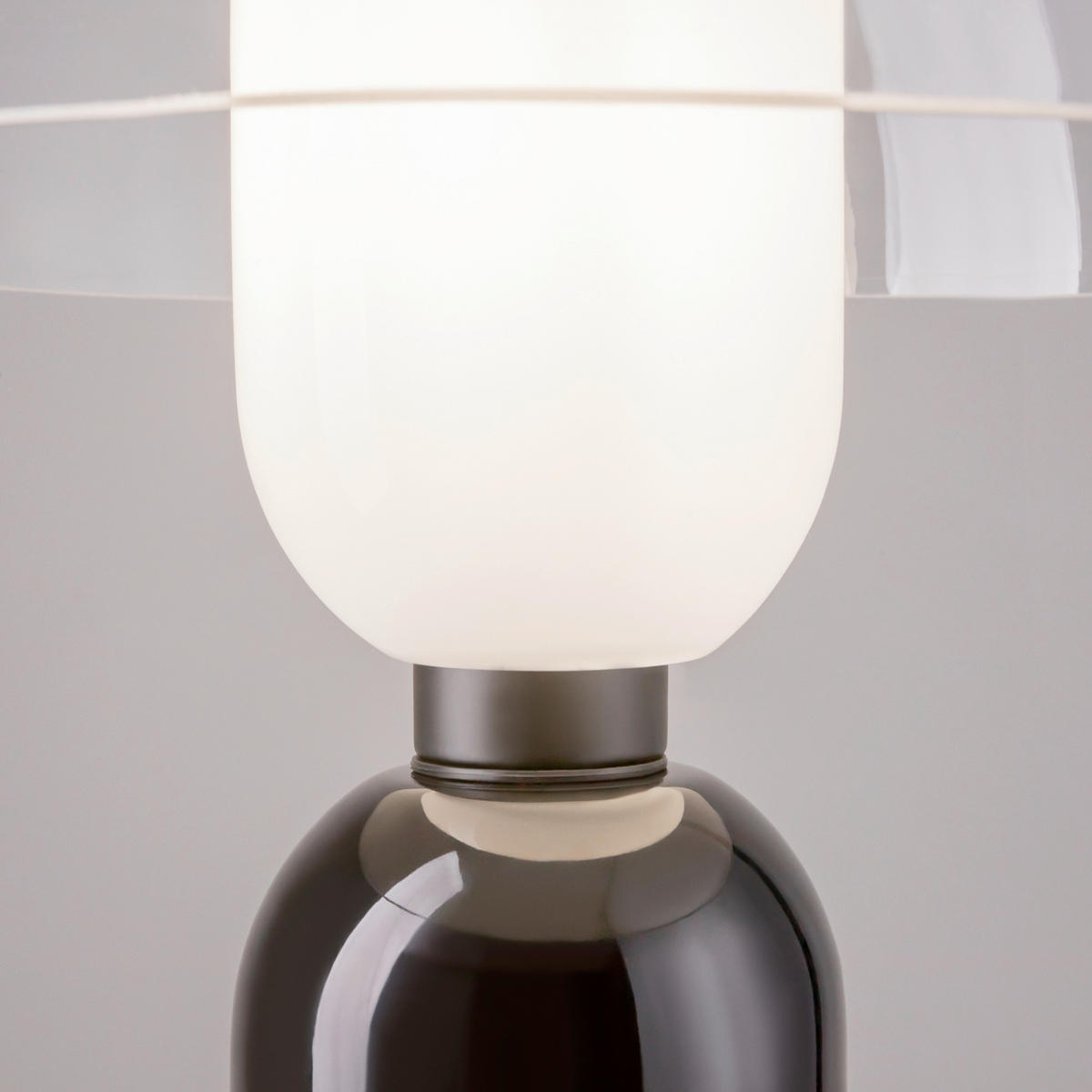 TISCHLEUCHTE - Transparent/Schwarz, Design, Keramik/Metall (30/42,5cm) - MAYTONI