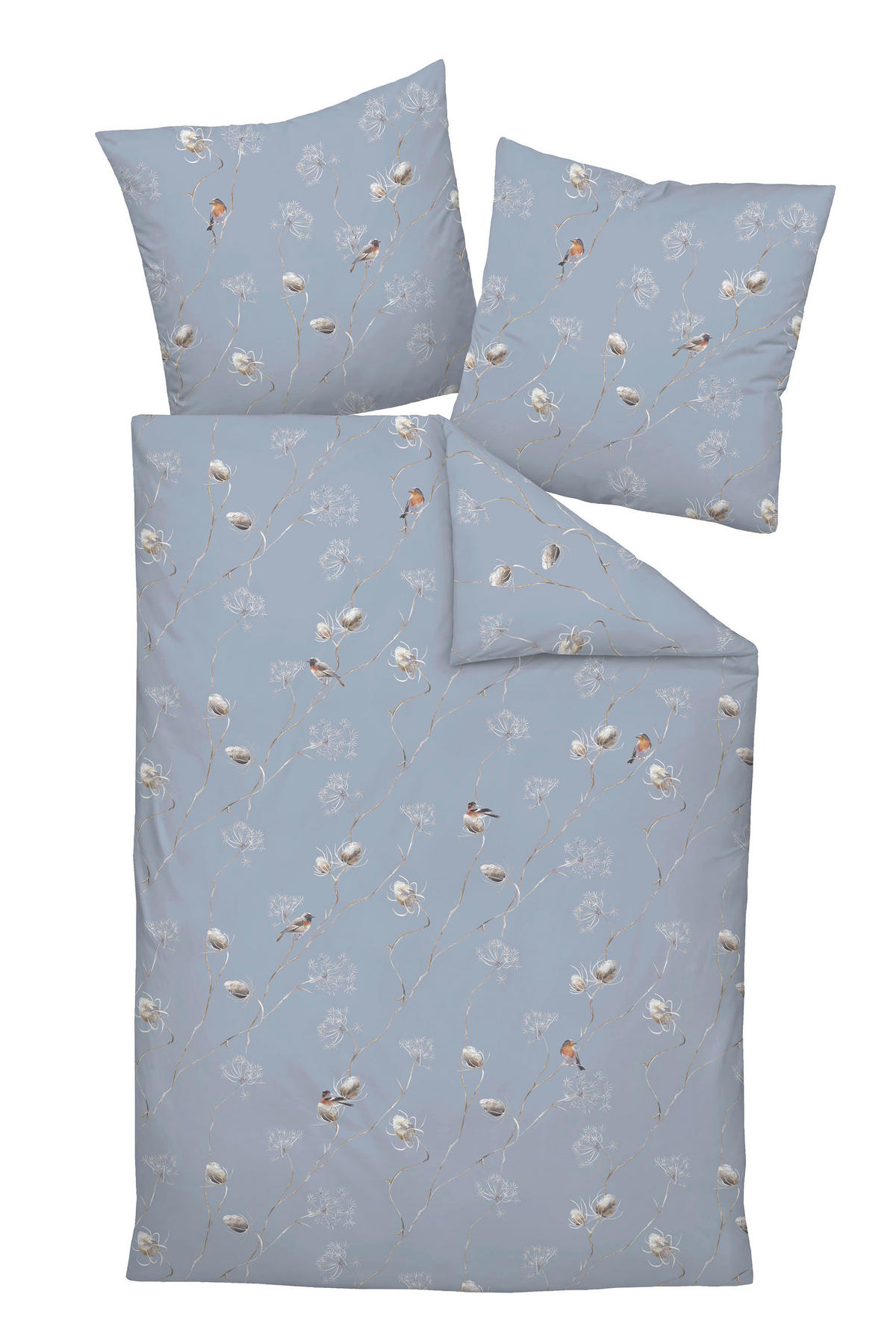 POSTELJINA 135/200 cm  MILANO  - siva/plavkastosiva, Konvencionalno, tekstil (135/200cm) - Janine