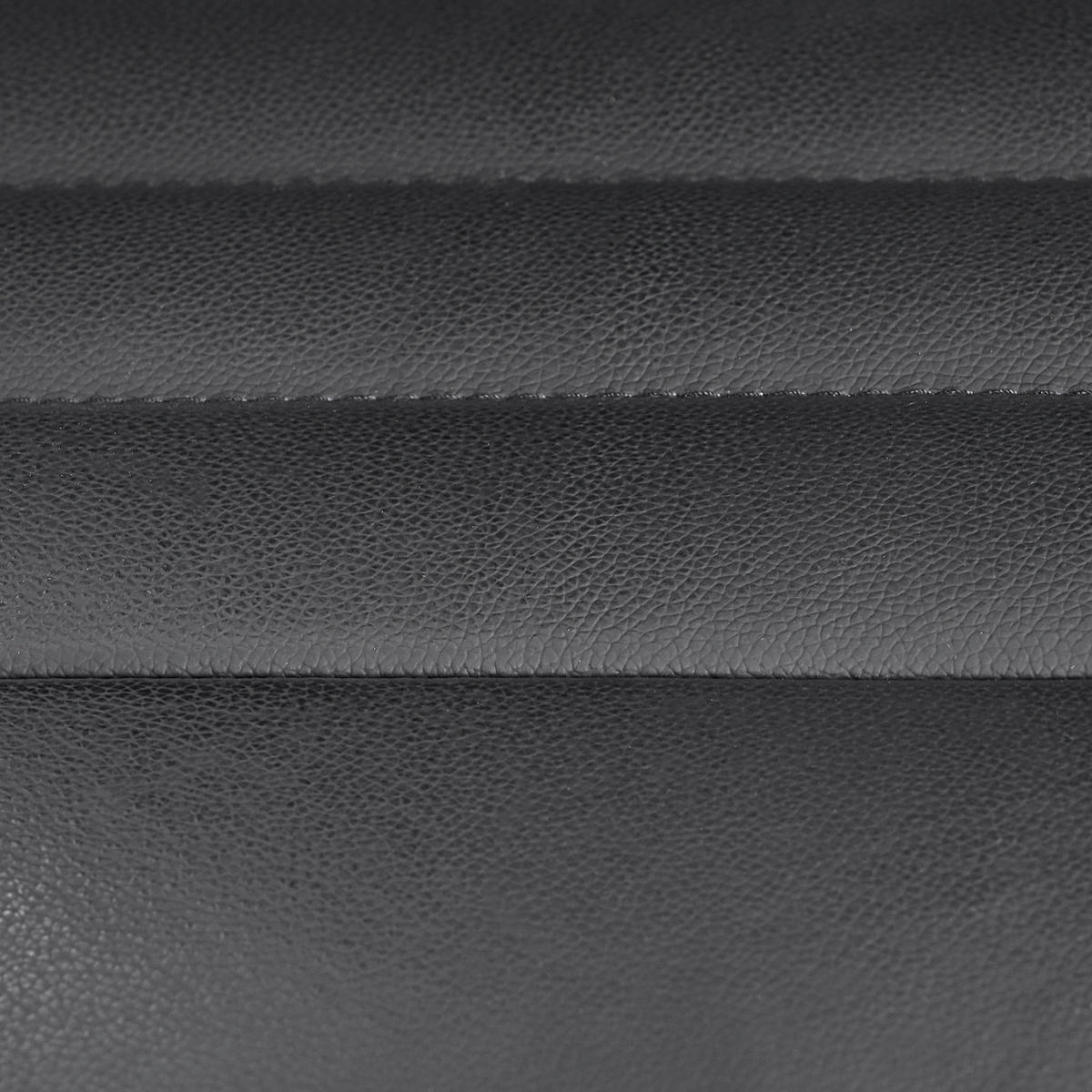 DREHSTUHL  in Schwarz  - Chromfarben/Schwarz, KONVENTIONELL, Leder/Kunststoff (52/110-120/48cm)