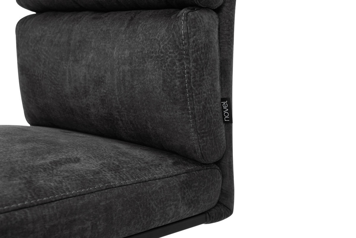 SCHWINGSTUHL  Stoffauswahl Webstoff  - Anthrazit/Schwarz, Design, Textil/Metall (47/106/63cm) - Novel