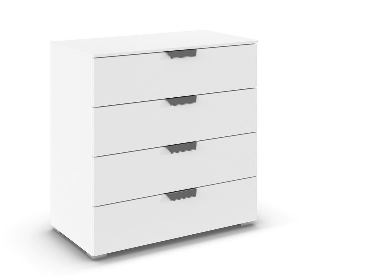 KOMMODE  in 80/81/42 cm  - Chromfarben/Weiß, Design, Holzwerkstoff/Metall (80/81/42cm) - Carryhome