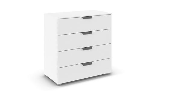 KOMMODE  in 80/81/42 cm  - Chromfarben/Weiß, Design, Holzwerkstoff/Metall (80/81/42cm) - Carryhome