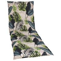 LIEGENAUFLAGE in Blau, Grün, Hellgrau Blätter  - Blau/Hellgrau, Basics, Textil (60/8/190cm)